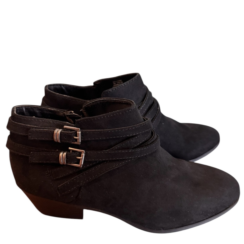 Black Ankle Boots with Buckle Straps